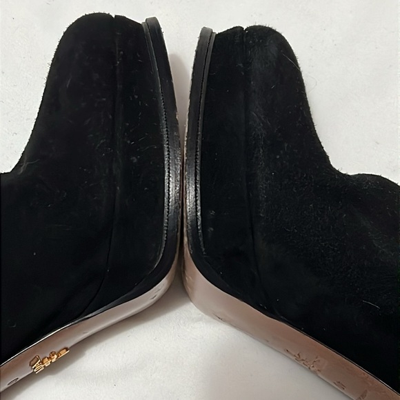 Prada Black Suede Platform Heeled Over the Knee Boots - Picture 14 of 16